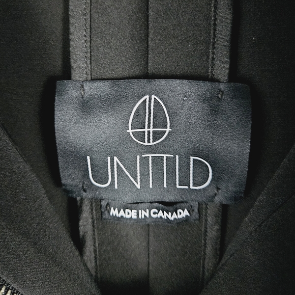 UNTTLD | zip up boxy oversized bow sleeve detail luxury designer jacket - Picture 4 of 5